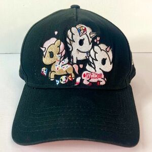 Tokidoki Unicorno Blossom Ponies Women's Black SnapBack Hat 9Forty New Era